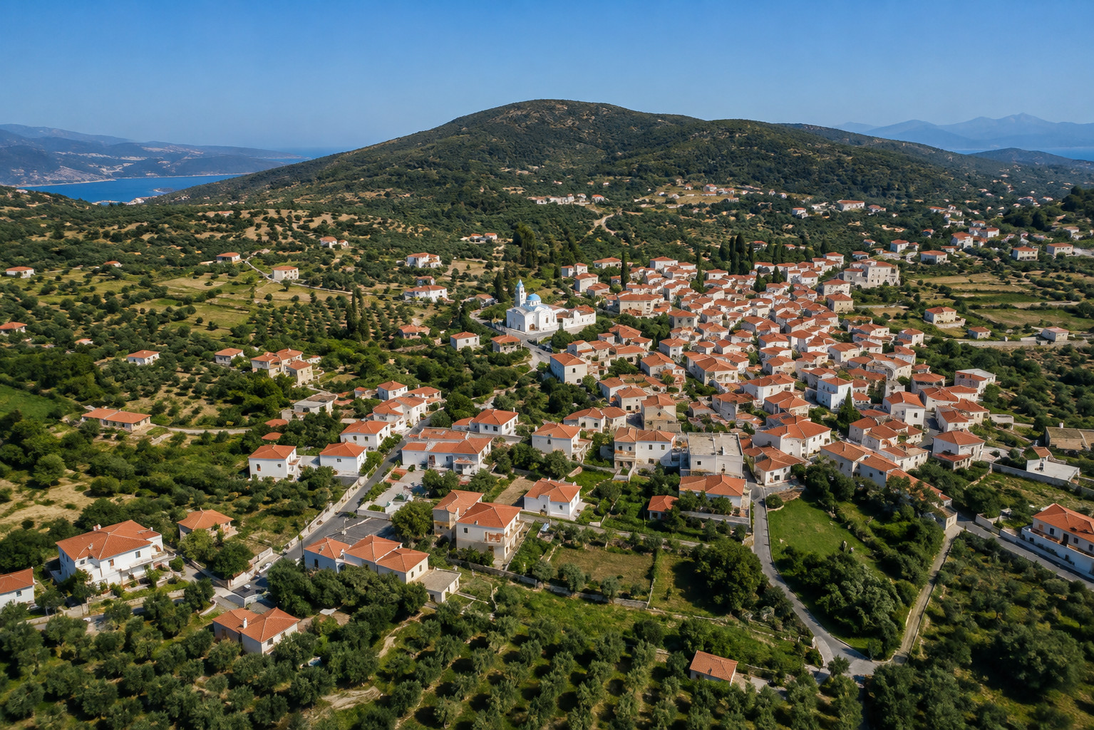 Het historische dorp Palaiokastro in het oosten van Samos