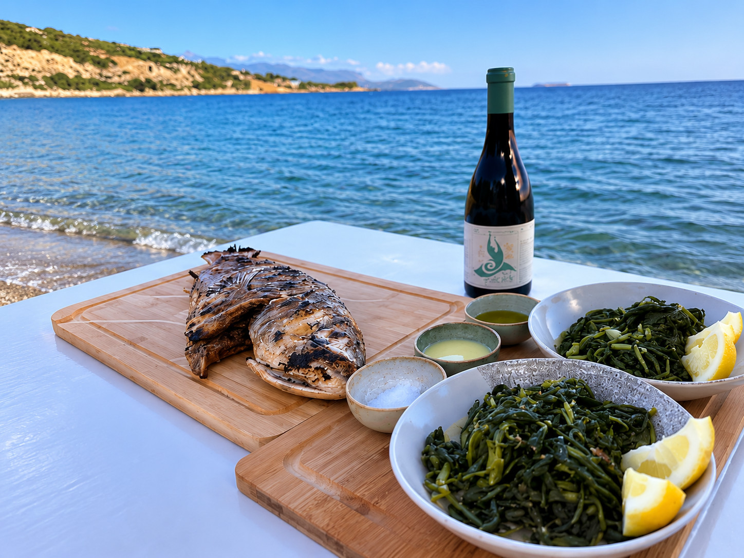 Beach bar δίπλα στη θάλασσα