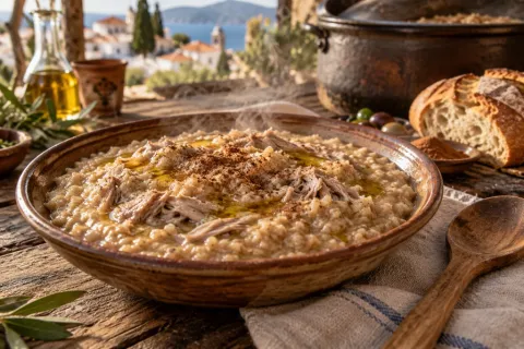 Παραδοσιακό κεσκέκι ή Γιορτή της Σάμου με στάρι και κρέας