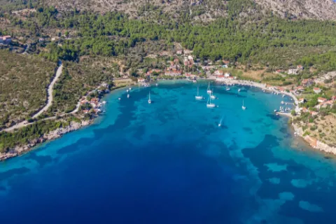 Panoramisch landschap van Samos